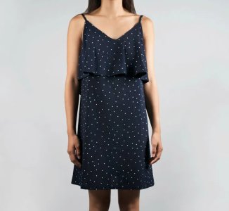 Navy polka dot dress